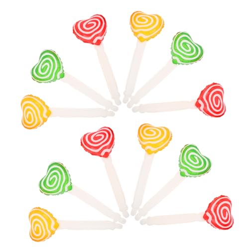 CIYODO 18 Stück Teiliges Peppermint Candy Balloons mit Herzmuster Transparente Aufblasbare Riesen-zucker-deko Bunte Jumbo Party Requisiten für Feierlichkeiten und Fotokabinen von CIYODO