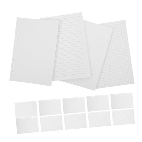 CIYODO 180 Teiliges Nachfüllpapier mit Layouts Liniert Blanko Kariert Weißes Tintenfestes Ringbuch Einlegeblätter für Planer Notizbuch Vielseitig und Tragbar für Unterwegs CIYODO 180 Teiliges Nachfüllpapier mit Layouts Liniert Blanko Kariert Weißes Tintenfestes Ringbuch Einlegeblätter für Planer Notizbuch Vielseitig und Tragbar für Unterwegs von CIYODO
