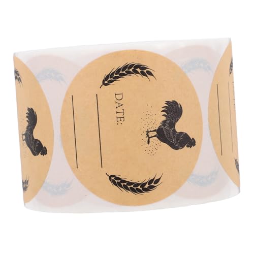CIYODO 1Rolle Eierkarton Aufkleber Runde Selbstklebende Etiketten für Eierverpackung Praktische Kennzeichnung für Effiziente Organisation und Lagerung von CIYODO