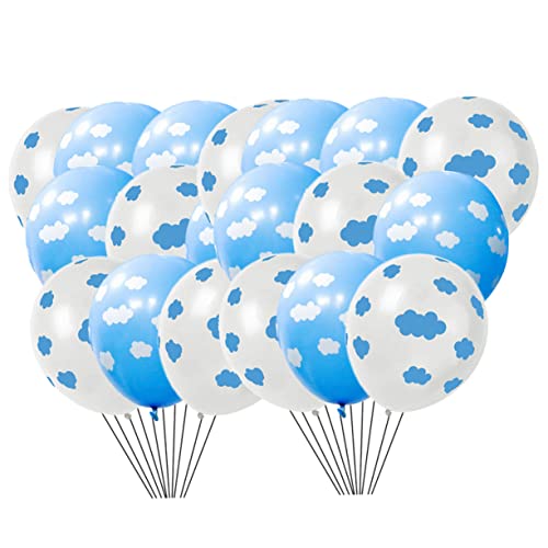 CIYODO 1Satz Latexballons Mit Blauem Und Druck Party Dekoration Für Geburtstagsfeiern Babypartys Und Hochzeiten Weiße Und Blaue Wolkenballons CIYODO 1Satz Latexballons Mit Blauem Und Druck Party Dekoration Für Geburtstagsfeiern Babypartys Und Hochzeiten Weiße Und Blaue Wolkenballons von CIYODO