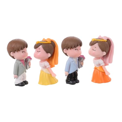 CIYODO 2 Paare Brautpaar Figuren Tortenaufsatz Romantische Hochzeitstorte Deko für Hochzeitsfeier Teiliges aus Liebevolle Details für Diy Backen und Valentinstag CIYODO 2 Paare Brautpaar Figuren Tortenaufsatz Romantische Hochzeitstorte Deko für Hochzeitsfeier Teiliges aus Liebevolle Details für Diy Backen und Valentinstag von CIYODO