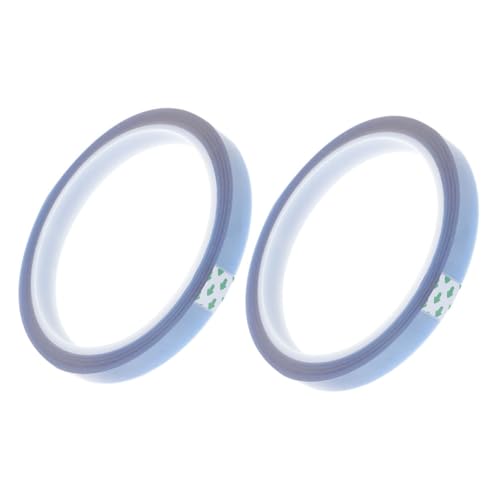 CIYODO 2 Rollen Hitzebeständiges Klebeband Wärmeband Wärmeübertragungsband Streifen Thermal- Klebrig Überweisen Hoch Doppelseitiges Klebeband Strapazierfähig Trans-tape Kieselgel Blue von CIYODO