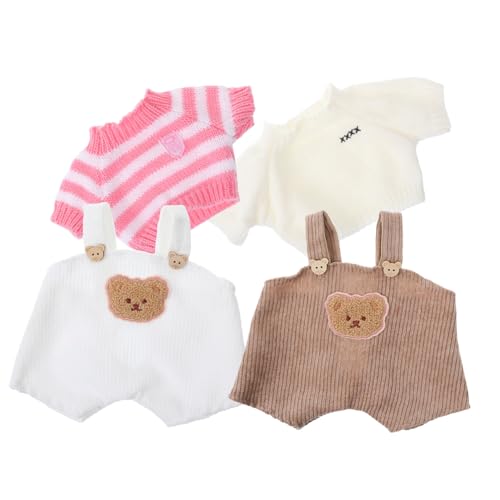 CIYODO 2 Sätze Plüschpuppenkleidung Bärenkleidungsanzug Dolly Windeln Freizeitspielzeug Kleidung Für Puppen Tragen Cosplay Kostüm Plüschtierkleidung Tierspielkleidung Bären -Outfit Stoff von CIYODO