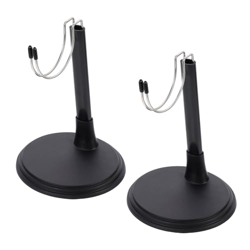 CIYODO 2 Sätze Puppenständer Schwarz Stabile Doll Support Display Halter für Puppen und Actionfiguren zum Ausstellen und Geeignet als für Sammler von CIYODO