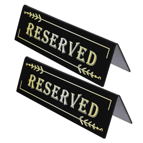 CIYODO 2 Stück Acryl Tischschild Reserviert Schild Tischplatzhalter Langlebig Robust für Restaurant Hochzeit Feier Minimalistisches Design von CIYODO
