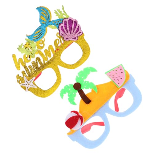 CIYODO 2 Stück Hawaii Sonnenbrillen für Lustige Partybrillen mit Meerjungfrau und Stranddesign Foto Requisiten für Feiern und Veranstaltungen CIYODO 2 Stück Hawaii Sonnenbrillen für Lustige Partybrillen mit Meerjungfrau und Stranddesign Foto Requisiten für Feiern und Veranstaltungen von CIYODO