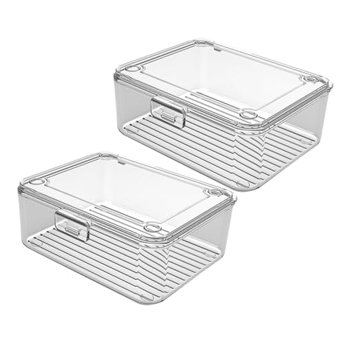 CIYODO 2 Stück Karten Organizer Boxen Transparente Aufbewahrungsbox für Spielkarten Sammelkarten Kompakt und Stapelbar Schützt Ihre Karten vor Schmutz und Sorgt für Einfache Auswahl von CIYODO