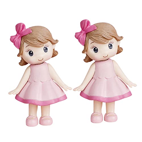 CIYODO 2 Stück Kuchendekoration Mädchen Figur Puppe Dreidimensionale Mädchenstatue Geburtstagstorte Für Mädchen Mädchen-statue Kuchendekor Für Mädchen Desktop-mädchen-statur Plastik von CIYODO