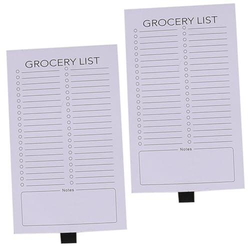CIYODO 2 Stück Magnetische Einkaufsliste Notizblock mit Starkem Magnet Rückseite Abreißbare Kompakte für Kühlschrank zum Planen und Mitnehmen Beim Einkaufen von CIYODO