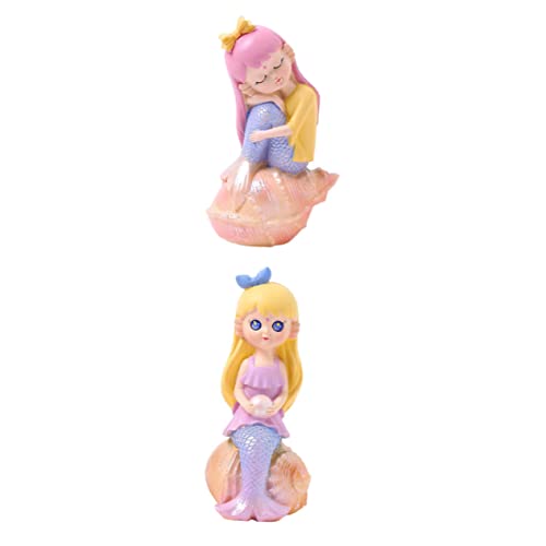 CIYODO 2 Stück Resin Craft Meerjungfrau Torte Dekoration Kreative Backzubehör für Geburtstagsfeiern und Hochwertige Kuchen Topper aus Sicherem Material für Ansprechende Tortendekoration CIYODO 2 Stück Resin Craft Meerjungfrau Torte Dekoration Kreative Backzubehör für Geburtstagsfeiern und Hochwertige Kuchen Topper aus Sicherem Material für Ansprechende Tortendekoration von CIYODO