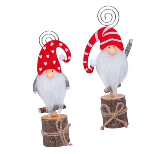 CIYODO 2 Stück Teiliges Weihnachts Deko Memo und Tischkartenhalter mit Lustigen Cartoon Figuren Wiederverwendbar Rutschfester Standfuß für Party und Festtagsdekoration zu Geburtstag von CIYODO