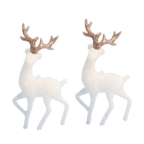 CIYODO 2 Stück Teiliges Weihnachtsdeko Kristall Hirsch Miniaturfiguren Glänzende Kuchenornamente Sichere und Praktische Weihnachtsdeko für Festtagsfeier und Raumdekoration CIYODO 2 Stück Teiliges Weihnachtsdeko Kristall Hirsch Miniaturfiguren Glänzende Kuchenornamente Sichere und Praktische Weihnachtsdeko für Festtagsfeier und Raumdekoration von CIYODO
