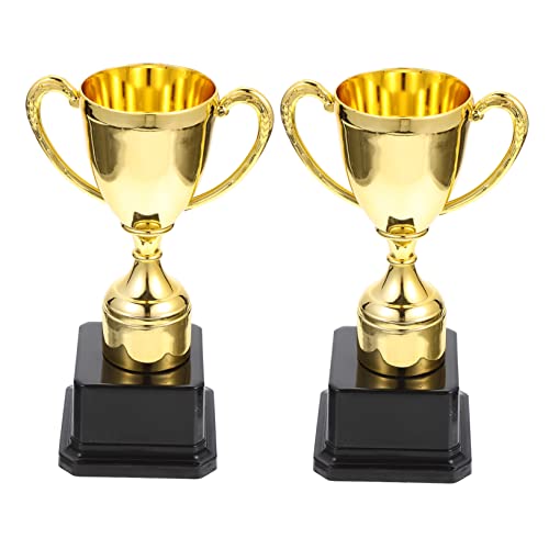CIYODO 2 Stück Trophäen Als Belohnung Plastiktrophäen Goldene Plastiktrophäen Für Auszeichnungen von CIYODO
