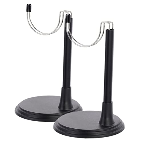 CIYODO 2 Stück Verstellbare Puppenständer Schwarz Stabile Doll Support Halter für Puppen Actionfiguren und Plüschtiere Praktischer Displayständer für Regal und Tisch Puppenzubehör für von CIYODO