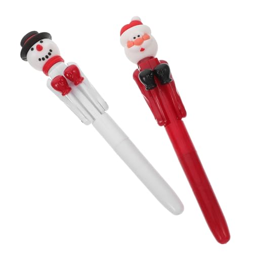 CIYODO 2 Stück Weihnachtliche Kugelschreiber mit Interaktiven Box Santa Schneemann Kreative Party Ballpoint Pens für Schüler Festliche Geschenkidee Spaß Am Schreiben Weihnachtspräsent für CIYODO 2 Stück Weihnachtliche Kugelschreiber mit Interaktiven Box Santa Schneemann Kreative Party Ballpoint Pens für Schüler Festliche Geschenkidee Spaß Am Schreiben Weihnachtspräsent für von CIYODO