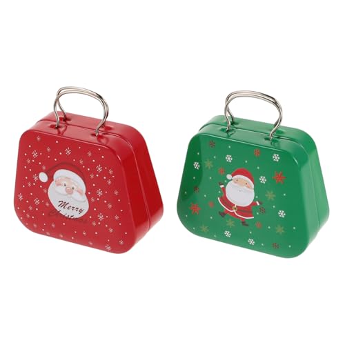 CIYODO 2 Stück Weihnachtskeksdosen Handtaschenform aus Robust und Dekorativ Mini Geschenkboxen für Süßigkeiten und Kleine für Feiertage und Festdekoration CIYODO 2 Stück Weihnachtskeksdosen Handtaschenform aus Robust und Dekorativ Mini Geschenkboxen für Süßigkeiten und Kleine für Feiertage und Festdekoration von CIYODO