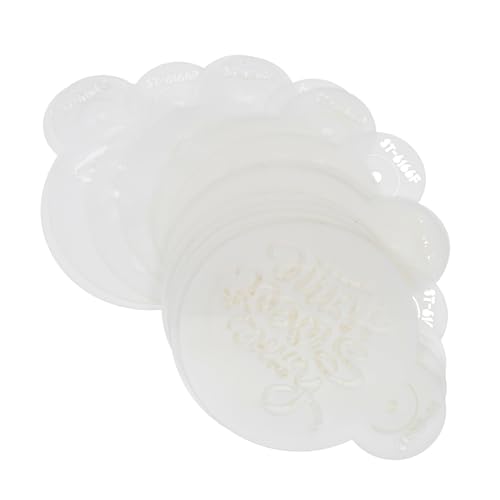 CIYODO 20 Stück Alles Gute zum Geburtstag Vorlage Kaffee Party Coffee Bar Accessoires sofortig Mini-Schablonen Schablone für Kuchen Backschablonen 2021 Weiß von CIYODO