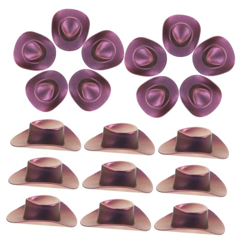 CIYODO 20 Stück Cowboyhüte Dekorative Puppenhüte für DIY Projekte Vielseitige Mini Hüte für Partys und Bastelarbeiten Tischdekoration oder von CIYODO