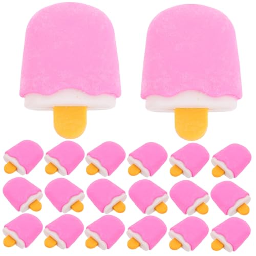 CIYODO 20 Stück Eiscreme Radiergummis Cartoon Radiergummis Vielseitige Schreibwaren für Schule und Party aus Tpr Material Stabil und Langlebig für Kreative Anwendungen von CIYODO