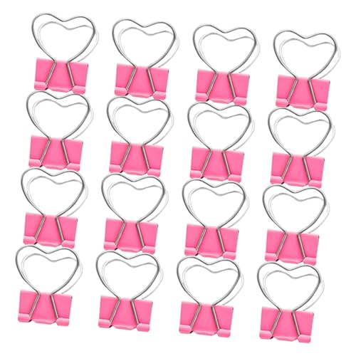 CIYODO 20 Stück Kleine Binder Clips Herzförmig Metall Büroklammern für Papier Organisation Schonend zu Dokumenten Tragbar und Leicht Geschenkidee für Schule Büro Zuhause von CIYODO