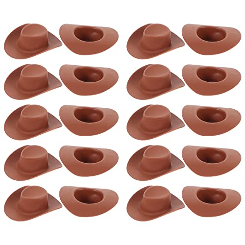 CIYODO 20 Stück Mini-Cowboyhut winzige Plastikhüte Kleiner Miniaturhut Miniaturhüte Miniaturdekoration Dekoration für Puppenhaus Puppenhut Mini-Hüte Brown CIYODO 20 Stück Mini-Cowboyhut winzige Plastikhüte Kleiner Miniaturhut Miniaturhüte Miniaturdekoration Dekoration für Puppenhaus Puppenhut Mini-Hüte Brown von CIYODO