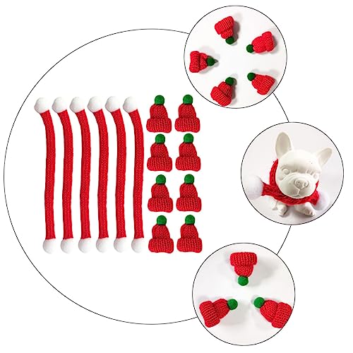 CIYODO 20stücke Mini Gestrickte Weihnachtsmützen Und Schals Für Bastelprojekte Niedliche Weihnachtsdekorationen Für Kreative Verschönerung Von Geschenken Und Wohnräumen von CIYODO