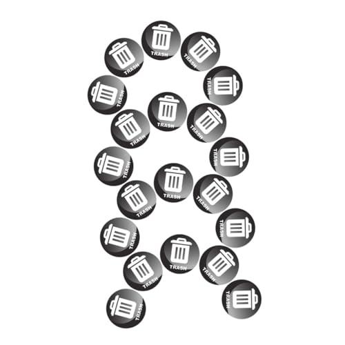 CIYODO 20 Stück Mülleimer Aufkleber Schwarz Recycling Etiketten Selbstklebend Reißfest für Mülltonnen Abfallbehälter Haushalt Büro und Gemeinschaftsbereiche CIYODO 20 Stück Mülleimer Aufkleber Schwarz Recycling Etiketten Selbstklebend Reißfest für Mülltonnen Abfallbehälter Haushalt Büro und Gemeinschaftsbereiche von CIYODO