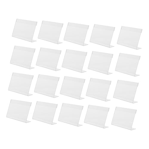 CIYODO 20 Stück Teiliges Acryl Preisschild Display Förmige Transparente Schilderhalter aus Bruchfestem Acryl für Supermarkt Kühlschrank Tisch Aufsteller CIYODO 20 Stück Teiliges Acryl Preisschild Display Förmige Transparente Schilderhalter aus Bruchfestem Acryl für Supermarkt Kühlschrank Tisch Aufsteller von CIYODO