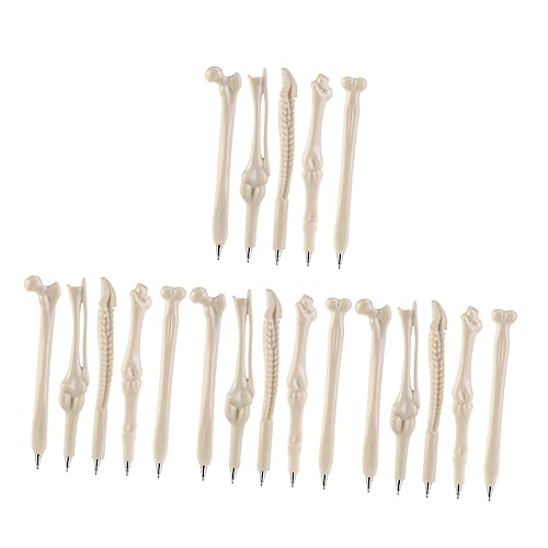 CIYODO 20 Stück Teiliges Halloween Kugelschreiber mit Realistischem Knochen Design Schwarze Mine Ergonomisch Langlebig und Tragbar für Schüler Schule und Partygeschenke CIYODO 20 Stück Teiliges Halloween Kugelschreiber mit Realistischem Knochen Design Schwarze Mine Ergonomisch Langlebig und Tragbar für Schüler Schule und Partygeschenke von CIYODO