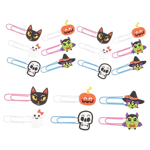 CIYODO 20 Stück Teiliges Halloween Lesezeichen mit Papierklammern Zarte Büroklammern in Halloween Designs Wie Totenköpfe Fledermäuse und Kürbisse Leicht und Tragbar für Party und Festtage CIYODO 20 Stück Teiliges Halloween Lesezeichen mit Papierklammern Zarte Büroklammern in Halloween Designs Wie Totenköpfe Fledermäuse und Kürbisse Leicht und Tragbar für Party und Festtage von CIYODO