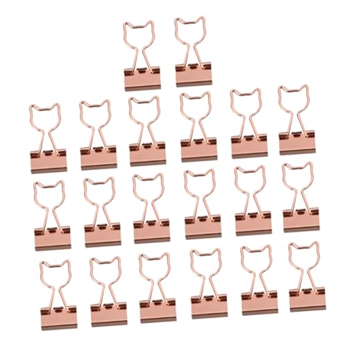 CIYODO 20 Stück Teiliges Metallklammern in Roségold Langlebige Leichte Büroklammern für Akten und Papiere Praktische Organizer clips für Schule Büro und Heimgebrauch Modisches Design mit von CIYODO