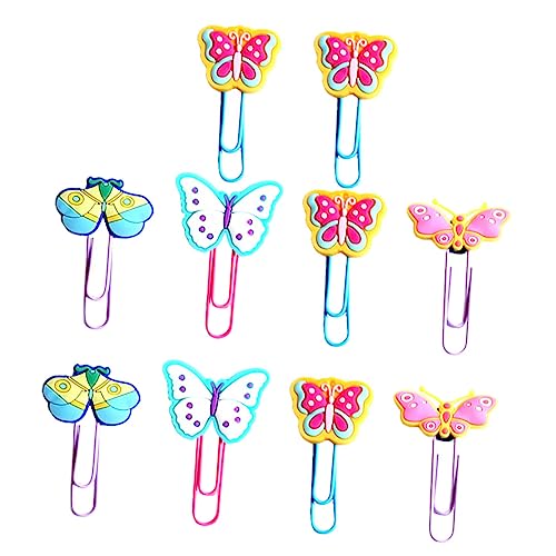 CIYODO 20 Stück Teiliges Set Bunte PVC Schmetterlings Lesezeichen und Büroklammern Wiederverwendbare Glatte Cartoon Paperclip Marker für Schule Büro Zuhause Dokumentenhalter Zubehör CIYODO 20 Stück Teiliges Set Bunte PVC Schmetterlings Lesezeichen und Büroklammern Wiederverwendbare Glatte Cartoon Paperclip Marker für Schule Büro Zuhause Dokumentenhalter Zubehör von CIYODO