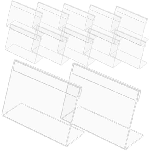 CIYODO 20 Stück Teiliges Transparente Acryl Tischkartenhalter Wiederverwendbar Kratzfest für Hochzeit Empfang Party Speisekarte Tischnummer Anzeige Geeignet für Restaurant Bankett Feier von CIYODO