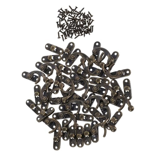 CIYODO 20 Stück Teiliges Vintage Lock Clasp Schrauben Retro Haken für Schmuck und Kosmetikboxen Stilvolles Design und Robuste Verarbeitung für Kreative Projekte von CIYODO