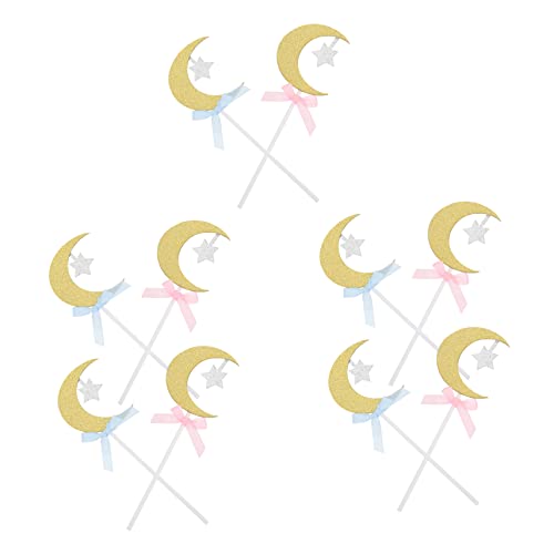 CIYODO 20 Stücke Backen Dekoration Einsatz Kuchen Topper Mond Sterne Kuchen Dekorationen Papier CIYODO 20 Stücke Backen Dekoration Einsatz Kuchen Topper Mond Sterne Kuchen Dekorationen Papier von CIYODO
