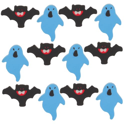 CIYODO 200 Stück Halloween Mini Radiergummis mit Geister Fledermaus-motiv Niedliche Kleine Radiergummis für Schulklassen Partygeschenke Kreative Stifte Zubehör für Halloween-feiern und von CIYODO