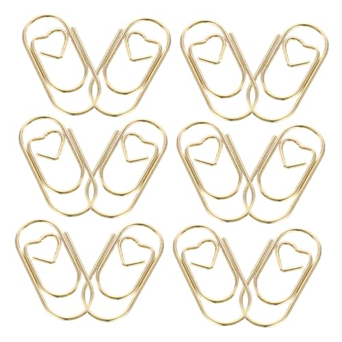 CIYODO 200 Stück Herzförmige Metall Büroklammern Mini Paper Clips Aus Stahl Vielseitige Lesezeichen und Dokumentenklammern Für Schule Büro DIY und Kreative Organisation CIYODO 200 Stück Herzförmige Metall Büroklammern Mini Paper Clips Aus Stahl Vielseitige Lesezeichen und Dokumentenklammern Für Schule Büro DIY und Kreative Organisation von CIYODO