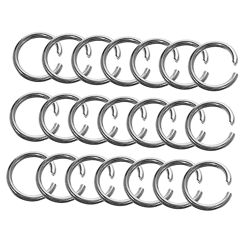 CIYODO 200 Stück Rostfreier Stahlöffnungsring Verstellbare Ringe Schließungen Schlüssel machen Offene Biegeringe aus Edelstahl Sprungringe für Schmuckherstellung Silber CIYODO 200 Stück Rostfreier Stahlöffnungsring Verstellbare Ringe Schließungen Schlüssel machen Offene Biegeringe aus Edelstahl Sprungringe für Schmuckherstellung Silber von CIYODO