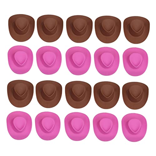 CIYODO 20Stücke Mini Cowboy Hüte Puppenhüte Für DIY Dekoration Und Braune Mini Sombreros Accessoires Für Puppen Und Kreative Bastelprojekte von CIYODO