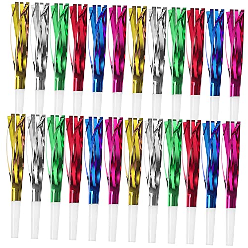 CIYODO 24 Stück Pfeife Krachmacher für Party Partygebläse Partybläser und Krachmacher Lärmhersteller -Partygebläse Geräuschmacher Party Blowouts Partygebläse für Plastik von CIYODO