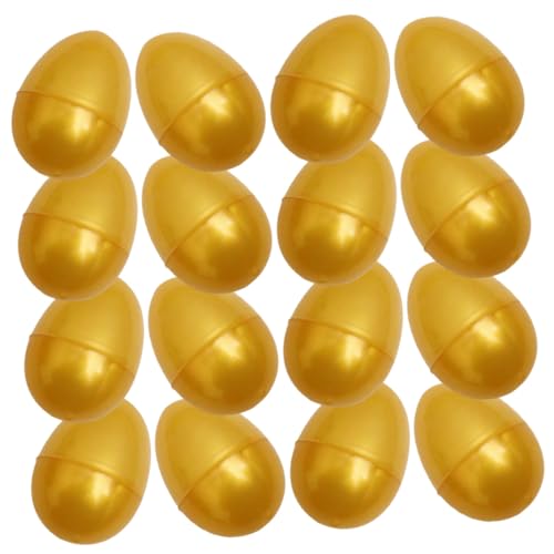 CIYODO 24 Stück Teiliges Goldene Kunststoff eier Befüllbare Ostereier für Partydeko Geschenkverpackung eier Vielseitig Nutzbar für Süßigkeiten und Kleine Spielzeuge von CIYODO