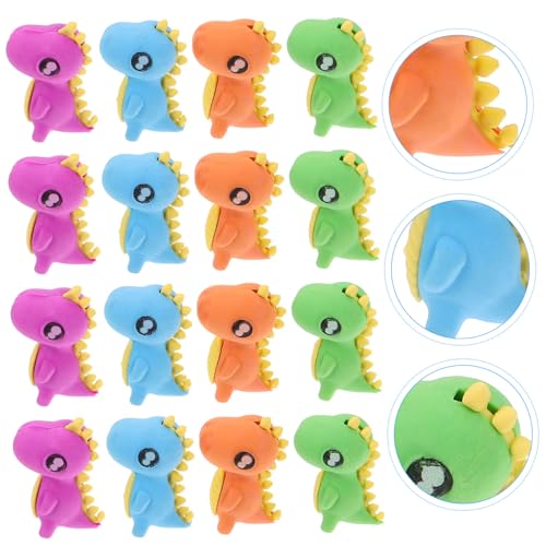 CIYODO 24 Stück Teiliges Mini radiergummis Dinosaurierform Bunte Radiergummis Niedliche Tierform Schulbedarf Geschenk für Schüler und Büro Kleine Leichte Schreibwaren von CIYODO