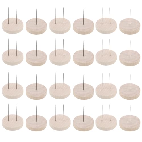 CIYODO 24 Stück Teiliges Set Puppenständer aus Holz Handgefertigter Ständer für Gehäkelte Puppen Verstärkter Doppelnadel Halter mit Stabiler Basis für Kreative Displays und Sammlungen von CIYODO