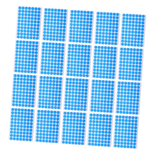 CIYODO 25 Blatt Blaue Selbstklebende Wasserdichte Runde Punkte Aufkleber Bögen mit Etiketten Druckbare PVC Klebepunkte Vielseitig für Verpackung Markierung und Organisation von CIYODO