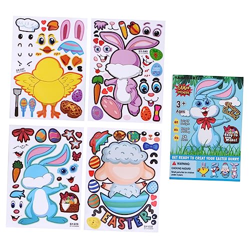 CIYODO 25 Blatt DIY Aufkleber für Ostern Mix Match Sticker für Kreative Bastelprojekte Zubehör für Osterfeiern und Sicher zu Verwenden Beschreibung Designs Je von CIYODO