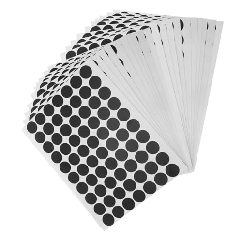 CIYODO 25 Blatt Wasserdichte Schwarze Runde Etiketten Selbstklebende Punktaufkleber Wetterfeste Reißfeste Pvc-aufkleber für Lebensmittelverpackungen Flaschen und Außenbereich CIYODO 25 Blatt Wasserdichte Schwarze Runde Etiketten Selbstklebende Punktaufkleber Wetterfeste Reißfeste Pvc-aufkleber für Lebensmittelverpackungen Flaschen und Außenbereich von CIYODO