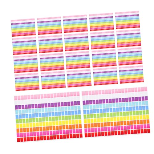 CIYODO 25Blatt Bunte Rechteckige Klebeetiketten Selbstklebende Farbcodierungsaufkleber für Schule Büro Versand Farben Vielseitig Beschriftbar und Einfach Anzubringen CIYODO 25Blatt Bunte Rechteckige Klebeetiketten Selbstklebende Farbcodierungsaufkleber für Schule Büro Versand Farben Vielseitig Beschriftbar und Einfach Anzubringen von CIYODO