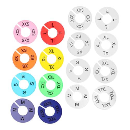 CIYODO 2Satz Runde Kleidergrößenteiler aus Robustem für Einfache Organisation im Kleiderschrank Doppelseitige Trennscheiben für Xxs von CIYODO