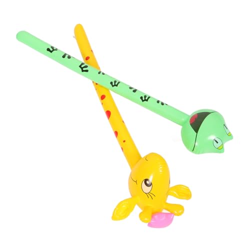 CIYODO 2Stücke Aufblasbare Tierkopfpuppe Frosch Und Giraffe Stab Für Kindergeburtstag Valentinstag Und Klassentausch Lustiges Für Jungen CIYODO 2Stücke Aufblasbare Tierkopfpuppe Frosch Und Giraffe Stab Für Kindergeburtstag Valentinstag Und Klassentausch Lustiges Für Jungen von CIYODO