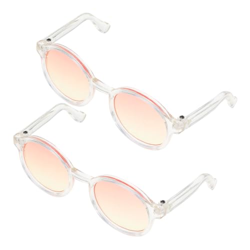 CIYODO 2X Zarte Puppenbrillen Modische Requisiten Puppenbrillen Aus Plastik Kleine Cosplay-Brillen Für Puppen Dekorative Ankleide-Brillen von CIYODO